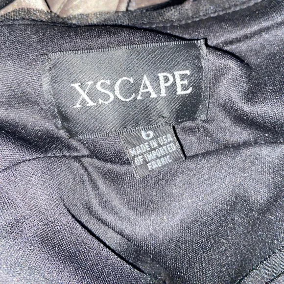 XSCAPE Ombré Sequined Racerback Gown